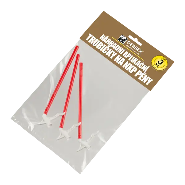 Náhradní aplikační trubičky pro NXP pěny MAXI 3 ks blistr červená