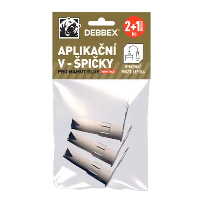 Náhradní aplikační V-špičky pro lepidla MAMUT GLUE 2+1 ZDARMA 3 ks blistr bílá