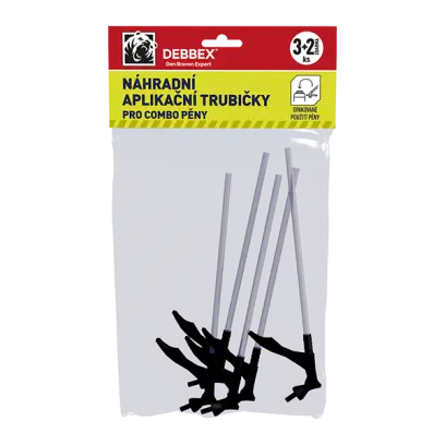Náhradní aplikační trubičky pro COMBO pěny 3+2 ZDARMA 5 ks blistr černobílá