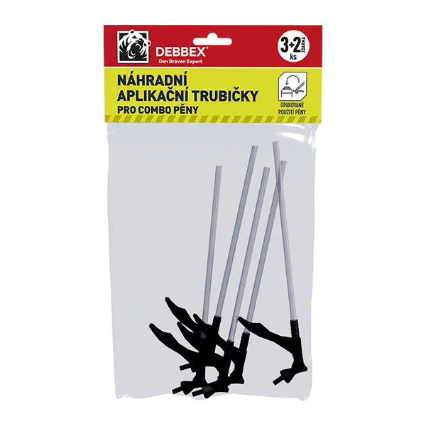 Náhradní aplikační trubičky pro COMBO pěny 3+2 ZDARMA 5 ks blistr černobílá