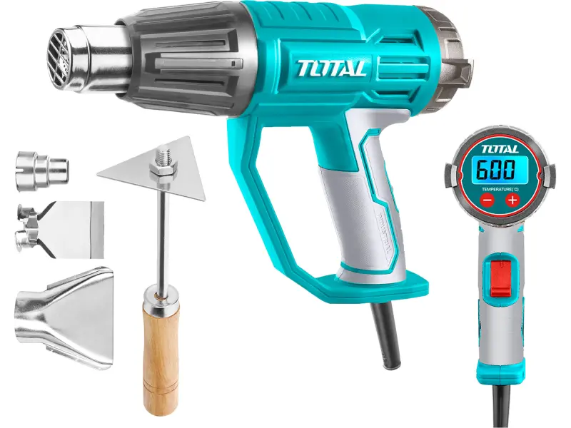 Pistole horkovzdušná s LCD displejem, 2000W, industrial