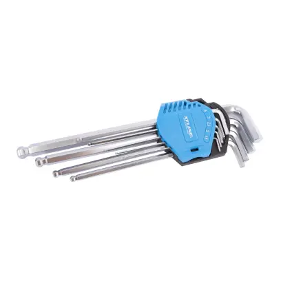 XTLINE Sada prodloužených IMBUS klíčů s kuličkou | 1,5-10 mm, 9 dílů