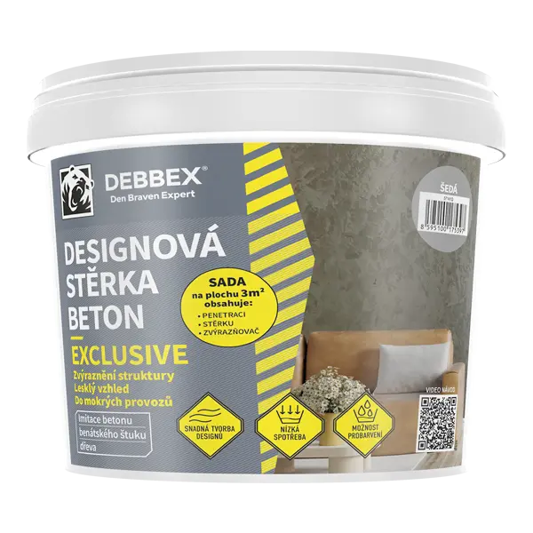 Designová stěrka BETON EXCLUSIVE 5 kg kbelík slonová kost