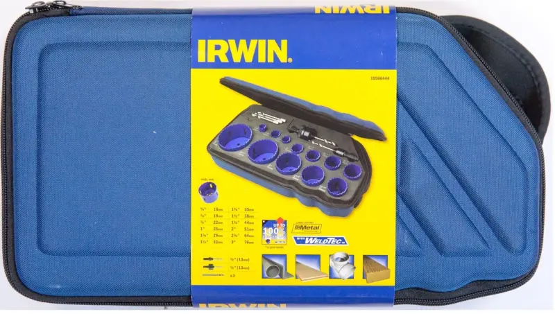 IRWIN Sada děrovacích korunek 1200G 16,19,22,25,29,32,35,38,44,51,64,76mm