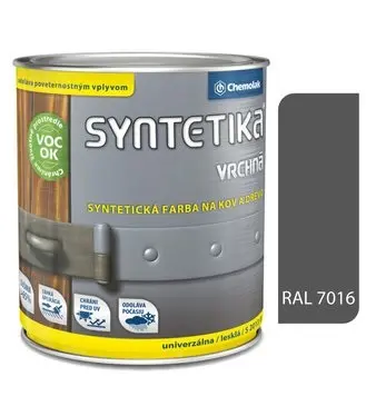 Syntetika vrchní email S-2013/1805 - antracit 0,6 l