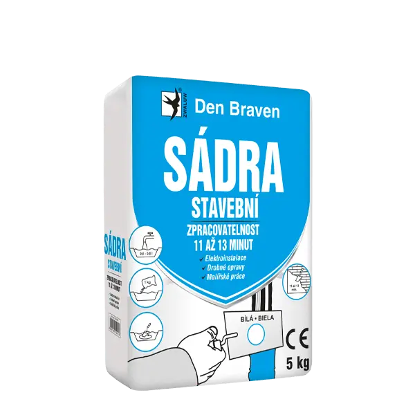 Sádra stavební 5 kg pytel bílá