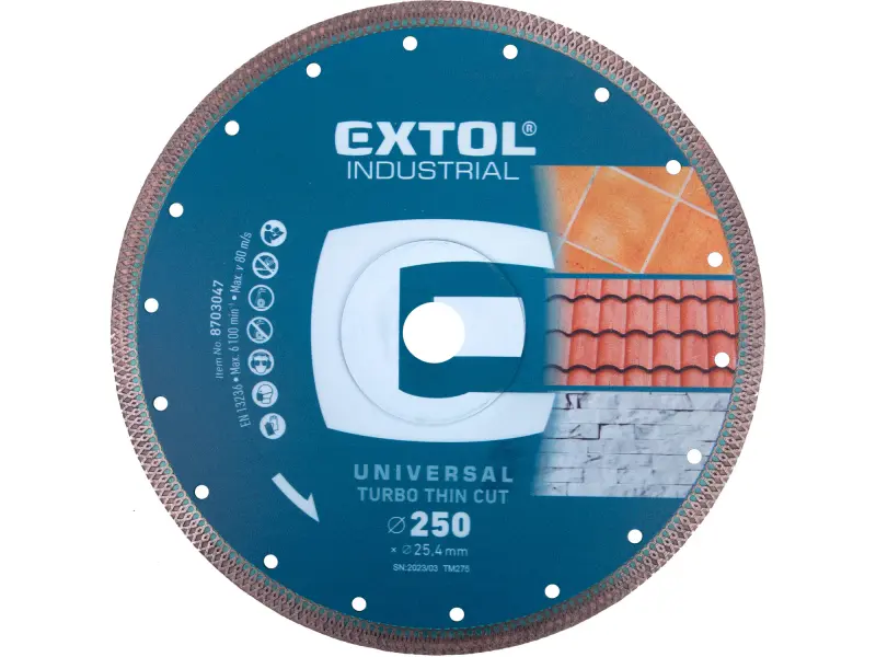 kotouč diamantový řezný, turbo Thin Cut, suché i mokré řezání, O 250x25,4x2mm kotouč diamantový řezný, turbo Thin Cut, suché i mokré řezání, O 250x25,4x2mm