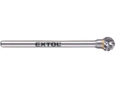 fréza karbidová, kulová, ⌀6mm, ⌀stopky 3mm, sek střední (double-cut)