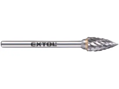 fréza karbidová, ostrý oblouk, ⌀6x13mm, ⌀stopky 3mm, sek střední (double-cut)