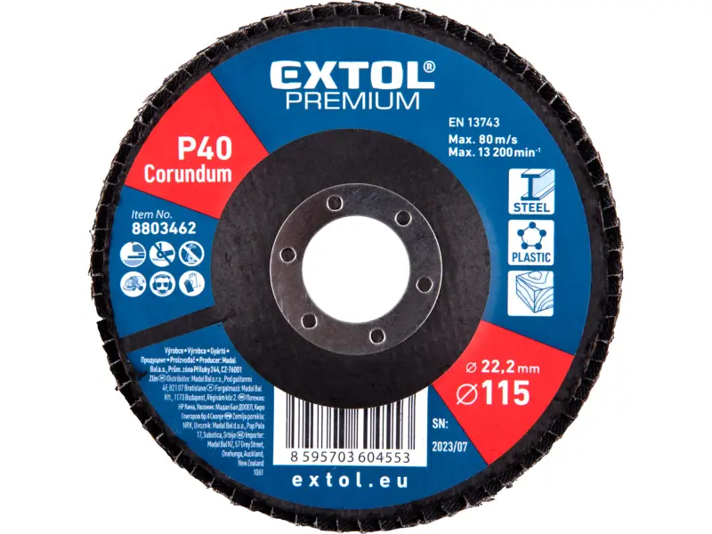 kotouč lamelový šikmý korundový, O115mm, P40