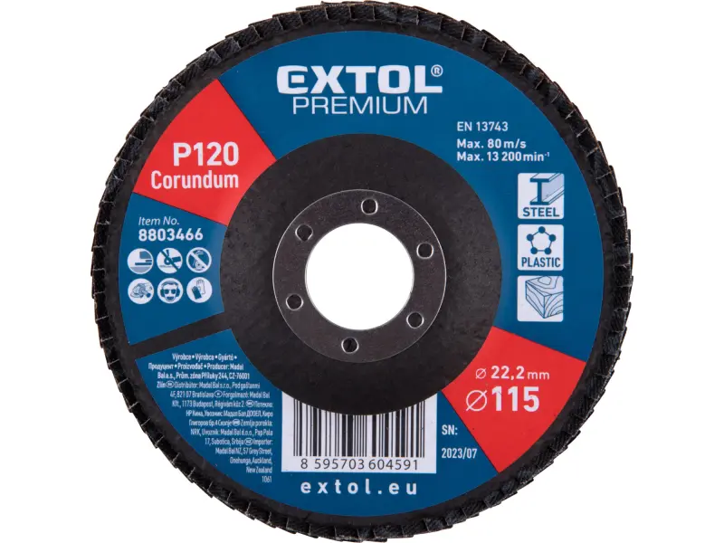 kotouč lamelový šikmý korundový, O115mm, P120