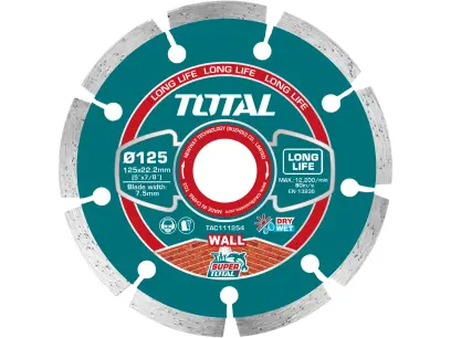 Kotouč diamantový řezný segmentový, Fast cut, suché i mokré řezání, 125mm, industrial