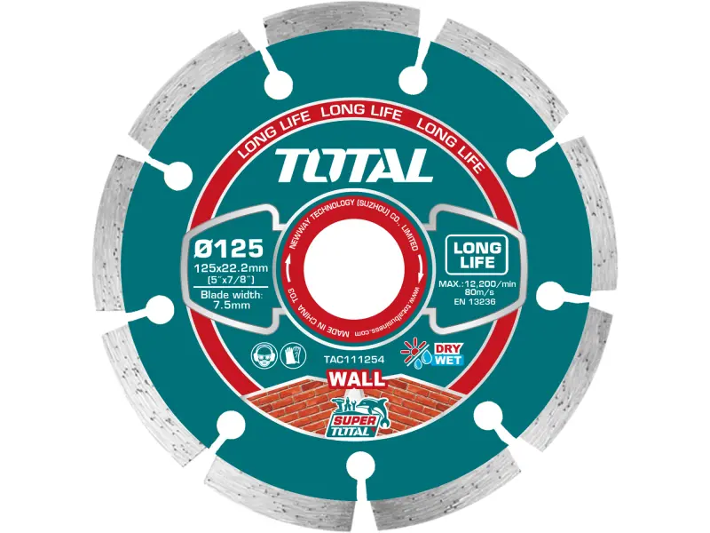 Kotouč diamantový řezný segmentový, Fast cut, suché i mokré řezání, 125mm, industrial Kotouč diamantový řezný segmentový, Fast cut, suché i mokré řezání, 125mm, industrial