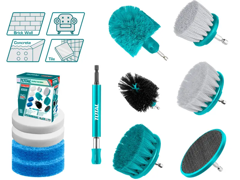 Čistící kartáče, sada 11ks, industrial Čistící kartáče, sada 11ks, industrial