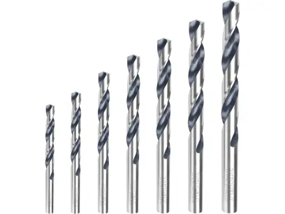 Vrtáky do kovu, HSS, sada 7ks, industrial