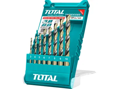 Vrtáky do kovu, sada 8ks, industrial, HSS
