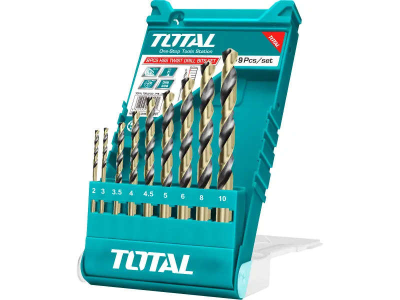 Vrtáky do kovu, sada 9ks, HSS, HSS