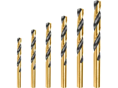 Vrtáky do kovu, sada 6ks, HSS