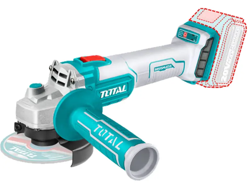 Bruska úhlová AKU, 115mm, Brushless, 20V Li-ion, 2000mAh, industrial, bez baterie a nabíječky Bruska úhlová AKU, 115mm, Brushless, 20V Li-ion, 2000mAh, industrial, bez baterie a nabíječky