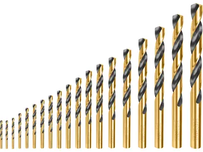 Vrtáky do kovu, HSS, sada 19ks