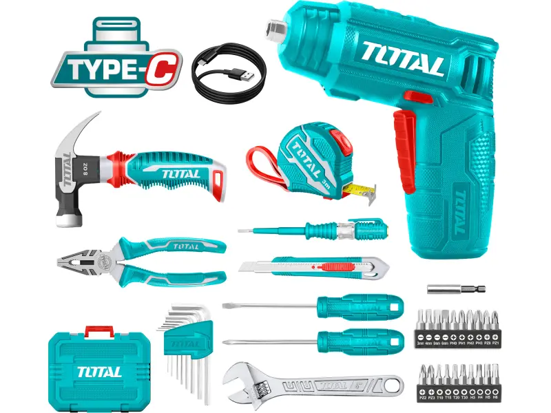 Šroubovák AKU 4V se sadou nářadí, 38ks Šroubovák AKU 4V se sadou nářadí, 38ks
