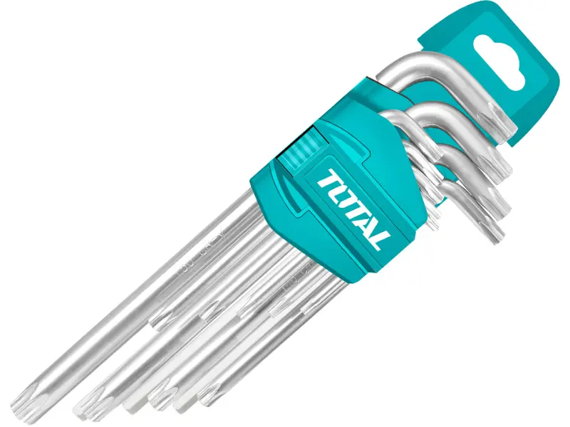 L-klíče TORX prodloužené, sada 9ks, CrV L-klíče TORX prodloužené, sada 9ks, CrV