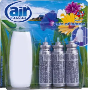 Air Menline Rain of Island osvěžovač vzduchu strojek a náplň 3× 15 ml Air Menline Rain of Island osvěžovač vzduchu strojek a náplň 3× 15 ml