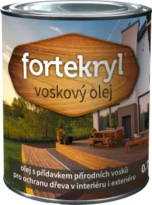 Fortekryl voskový olej pro ochranu dřeva bezbarvá, 0,7 kg