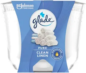 Glade svíčka vonná Maxi Clean Linen, 204 g