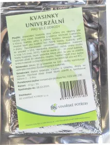 Privos vinné kvasinky univerzální, pro bílé odrůdy, 10 g