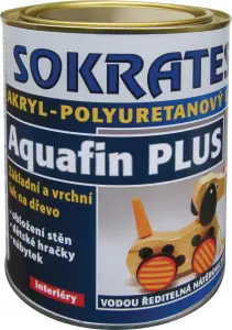 Sokrates Aquafin Plus Mat základní a vrchní lak na dřevo do interiéru, 600 g
