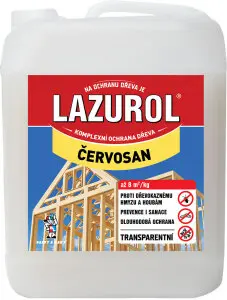 Lazurol červosan na hubení červotočů, 5 l