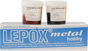 Lepox Metal Hobby dvousložkový epoxidový tmel 100 g + 50g