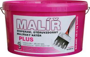 Malíř Plus disperzní malířská barva, 15 + 3 kg Malíř Plus disperzní malířská barva, 15 + 3 kg