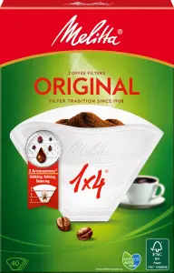 Melitta Original kávové filtry 1×4, 40 ks Melitta Original kávové filtry 1×4, 40 ks