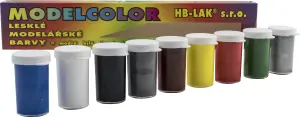HB-Lak Modelcolor lesklé modelářské barvy, sada 9× 20 g