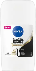 Nivea antiperspirant Black & White Silky Smooth, 50 ml