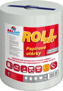 BALsoft Roll950 2vrstvé papírové utěrky, 182 m, 923 útržků, 1 role BALsoft Roll950 2vrstvé papírové utěrky, 182 m, 923 útržků, 1 role