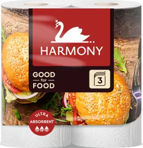 Harmony Good For Food Burger 3vrstvé papírové utěrky 16,5 m, 2 role