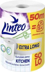 Linteo XXL 2vrstvé kuchyňské papírové utěrky 50 m, 1 role