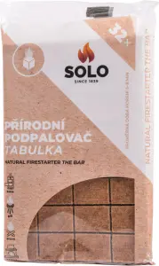 Solo přírodní podpalovač tabulka, 32 podpalů