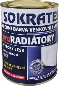 Sokrates Radiátor vrchní barva na radiátory, 1000 bílá, 0,7 kg Sokrates Radiátor vrchní barva na radiátory, 1000 bílá, 0,7 kg