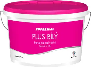 Supermal Plus bílý pro vnitřní nátěry, 7,5 kg