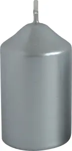 Bony adventní svíčka stříbrná 40 × 60 mm, 4 ks