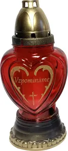 Bony hřbitovní lampa skleněná vzpomínáme