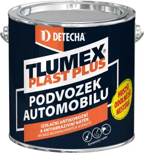 Tlumex Plast Plus antikorozní barva na auto a podvozek, černá, 2 kg