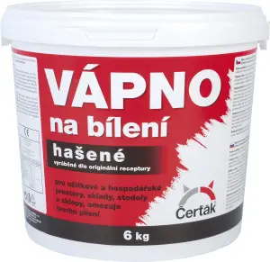Vápno na bílení, hašená vápenná barva, Čerťák, 6 kg
