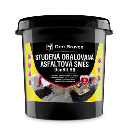DenBit RB - Studená obalovaná asfaltová směs 25 kg kbelík černá