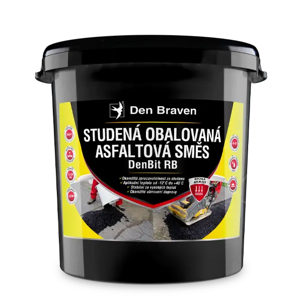 DenBit RB - Studená obalovaná asfaltová směs 25 kg kbelík černá DenBit RB - Studená obalovaná asfaltová směs 25 kg kbelík černá
