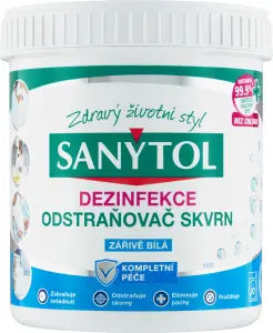 Sanytol dezinfekční odstraňovač skvrn na bílé prádlo, zářivá bílá, 450 g